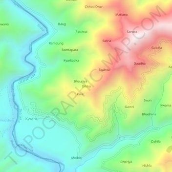 Dibba topographic map, elevation, terrain