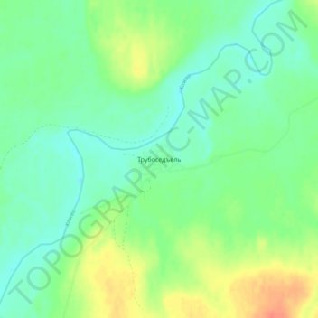 Трубоседъёль topographic map, elevation, terrain