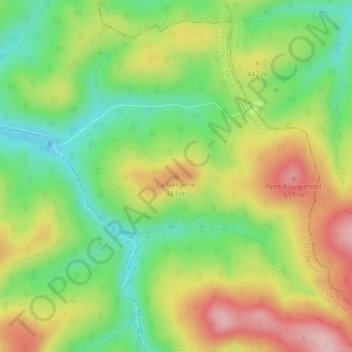 La Bergerie topographic map, elevation, terrain