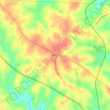 Denver topographic map, elevation, terrain