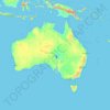 Australia topographic map, elevation, terrain