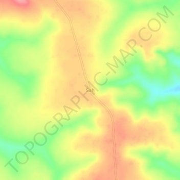 Sah topographic map, elevation, terrain