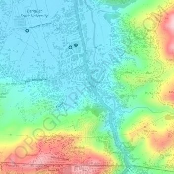 Central Pico topographic map, elevation, terrain