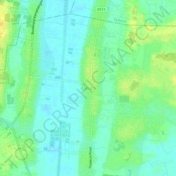 Dongkhamxang topographic map, elevation, terrain