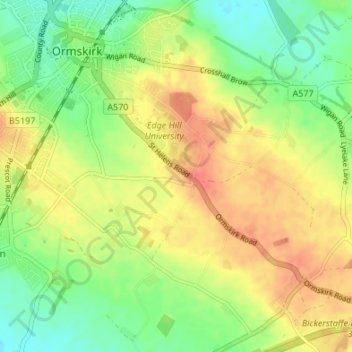 Scarth Hill topographic map, elevation, terrain