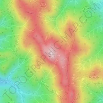 Durna topographic map, elevation, terrain