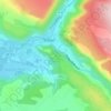 Križevac topographic map, elevation, terrain