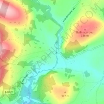 Annamoe topographic map, elevation, terrain