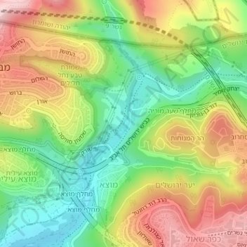 Cedars Valley topographic map, elevation, terrain