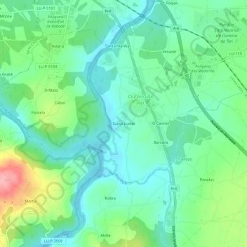 Santa Isabel topographic map, elevation, terrain