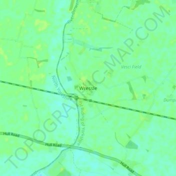 Wressle topographic map, elevation, terrain