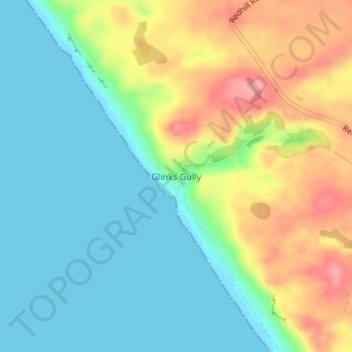 Glinks Gully topographic map, elevation, terrain