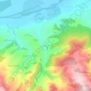 Kriskhevi topographic map, elevation, terrain