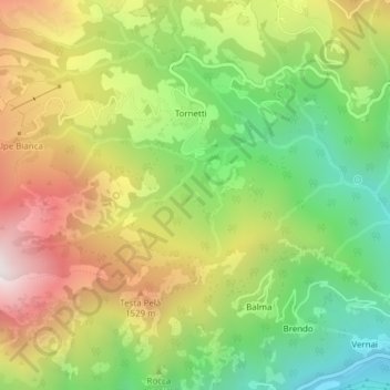 Cusai topographic map, elevation, terrain