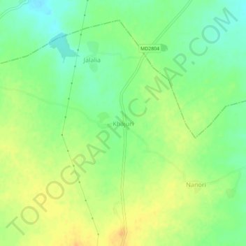 Khajuri topographic map, elevation, terrain