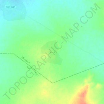 Sani topographic map, elevation, terrain