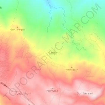 Gardu topographic map, elevation, terrain