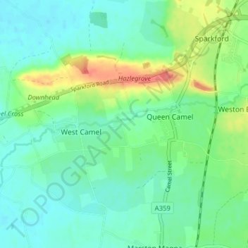 Wales topographic map, elevation, terrain