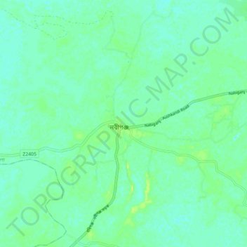 Nabiganj topographic map, elevation, terrain