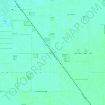 Ruthruff topographic map, elevation, terrain