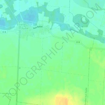 Grand Duc topographic map, elevation, terrain