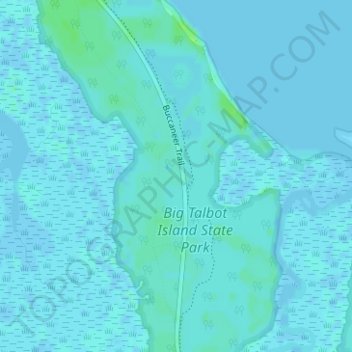 Big Talbot Island State Park topographic map, elevation, terrain