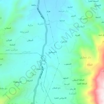 Al Mamalih topographic map, elevation, terrain
