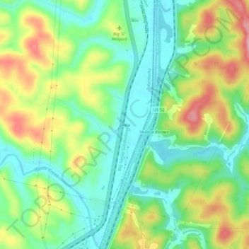 Zelda topographic map, elevation, terrain