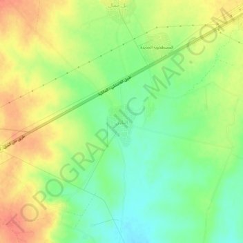 At-Telin topographic map, elevation, terrain