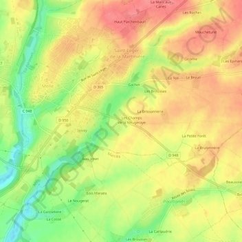 Mardre topographic map, elevation, terrain