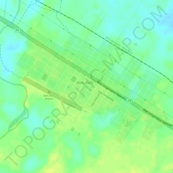 Bulo Bulo topographic map, elevation, terrain