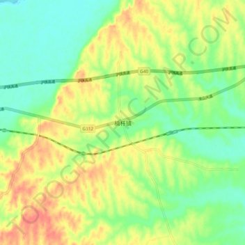 Nangan topographic map, elevation, terrain