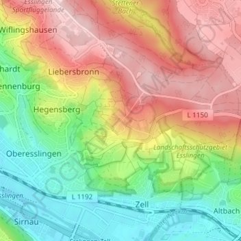 Kimmichsweiler topographic map, elevation, terrain