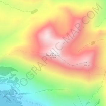 Beinn Sgritheall topographic map, elevation, terrain