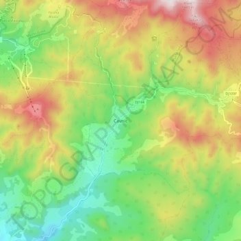 Cavnic topographic map, elevation, terrain