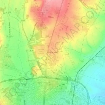Rente de Valmy topographic map, elevation, terrain