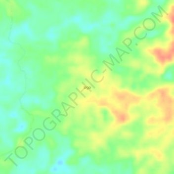 Ugo topographic map, elevation, terrain