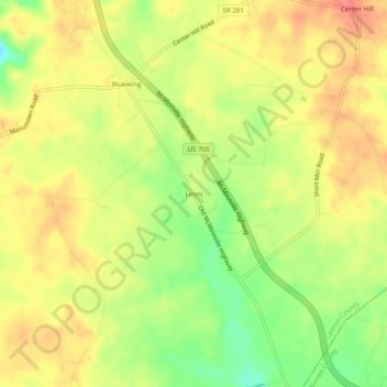 Leoni topographic map, elevation, terrain