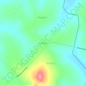 Kaduku topographic map, elevation, terrain