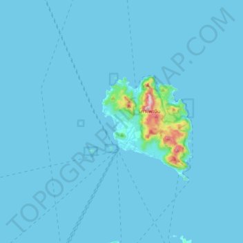 Phet Pha-ngan topographic map, elevation, terrain