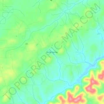 Rocky Spring topographic map, elevation, terrain