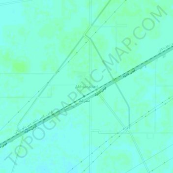 Akhtarabad topographic map, elevation, terrain