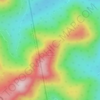 Caribou Mountain topographic map, elevation, terrain