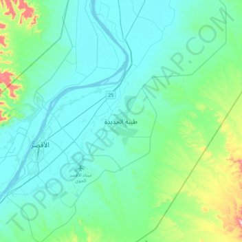 New Thebes topographic map, elevation, terrain