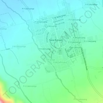 Purok 4, Poblacion topographic map, elevation, terrain