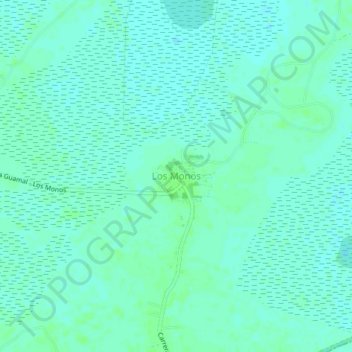 Los Monos topographic map, elevation, terrain