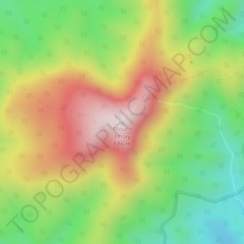 Mount Imlay topographic map, elevation, terrain