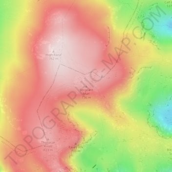 Sergeant Man topographic map, elevation, terrain