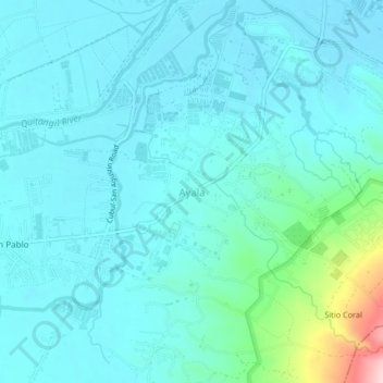 Ayala topographic map, elevation, terrain