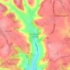 Hughenden Valley topographic map, elevation, terrain
